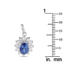 Exclusive Platinum 0.52ct Diamond and Sapphire Pendant MF60-101525