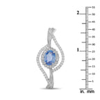 Platinum 0.92ct Diamond and Sapphire Pendant