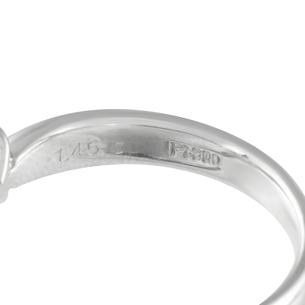 Platinum 0.30ct Diamond and Yellow Sapphire Ring