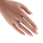 Exclusive Platinum 0.98ct Diamond and Sapphire Ring