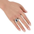 Platinum 1.18ct Diamond and Sapphire Statement Ring