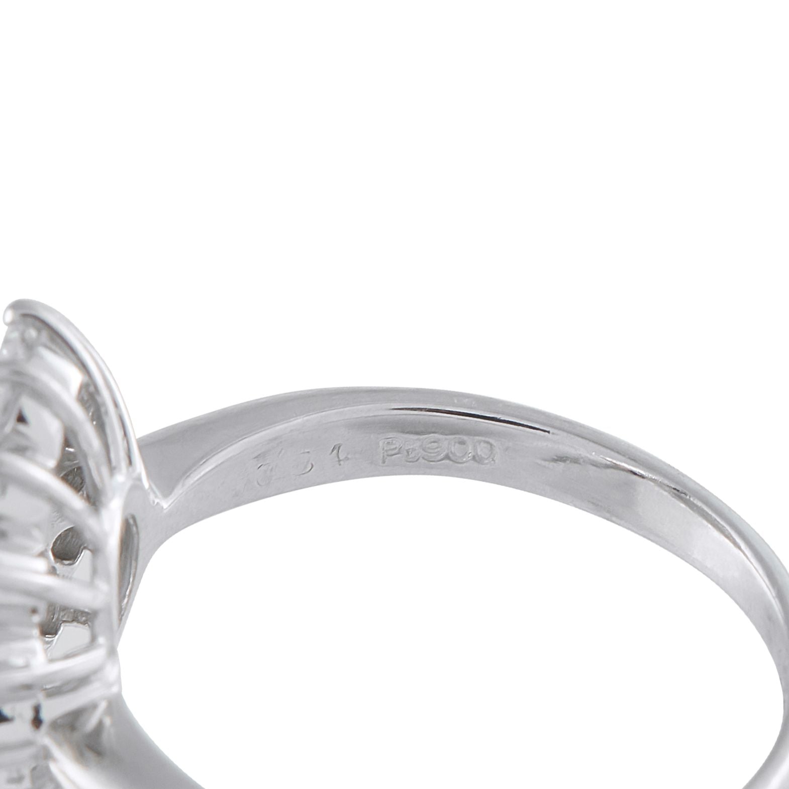 Exclusive Platinum 0.80ct Diamond and Baby Blue Sapphire Ring