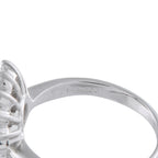 Platinum 0.80ct Diamond and Baby Blue Sapphire Ring