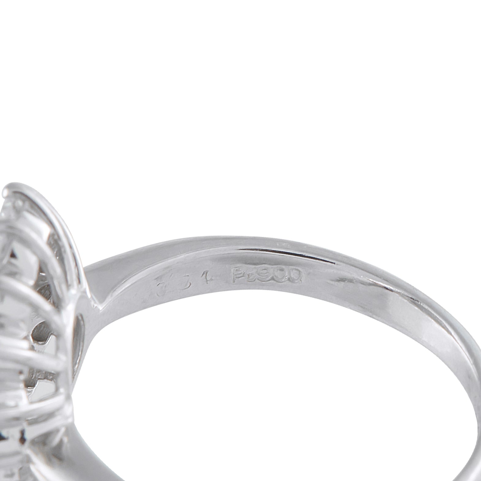 Platinum 0.80ct Diamond and Baby Blue Sapphire Ring