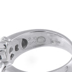 Platinum 0.46ct Diamond and Sapphire Ring