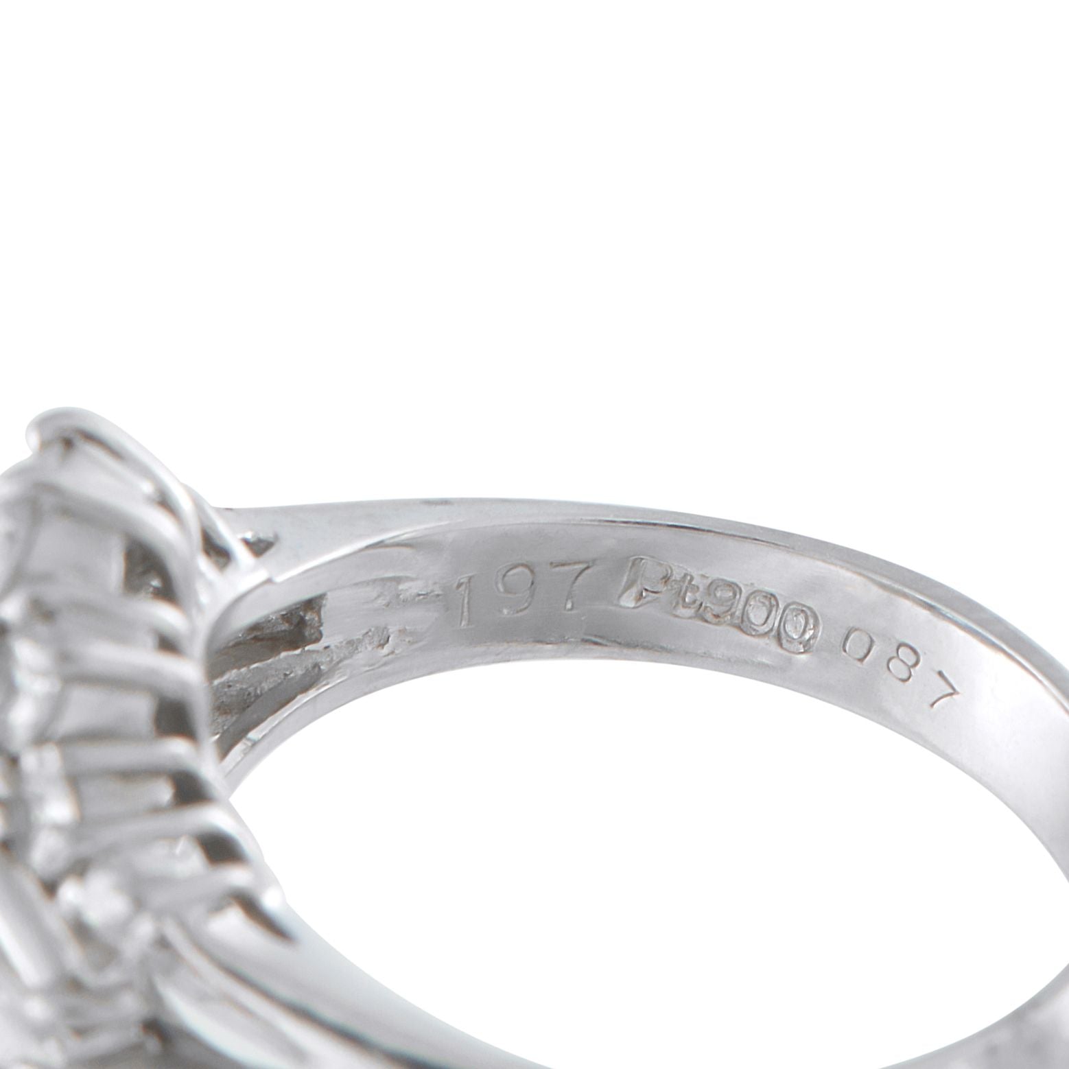 Exclusive Platinum 0.87ct Diamond and Sapphire Ring