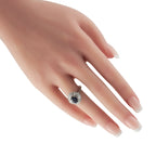 Exclusive Platinum 0.82ct Diamond and Sapphire Ring