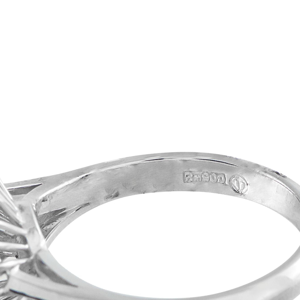 Exclusive Platinum 0.82ct Diamond and Sapphire Ring