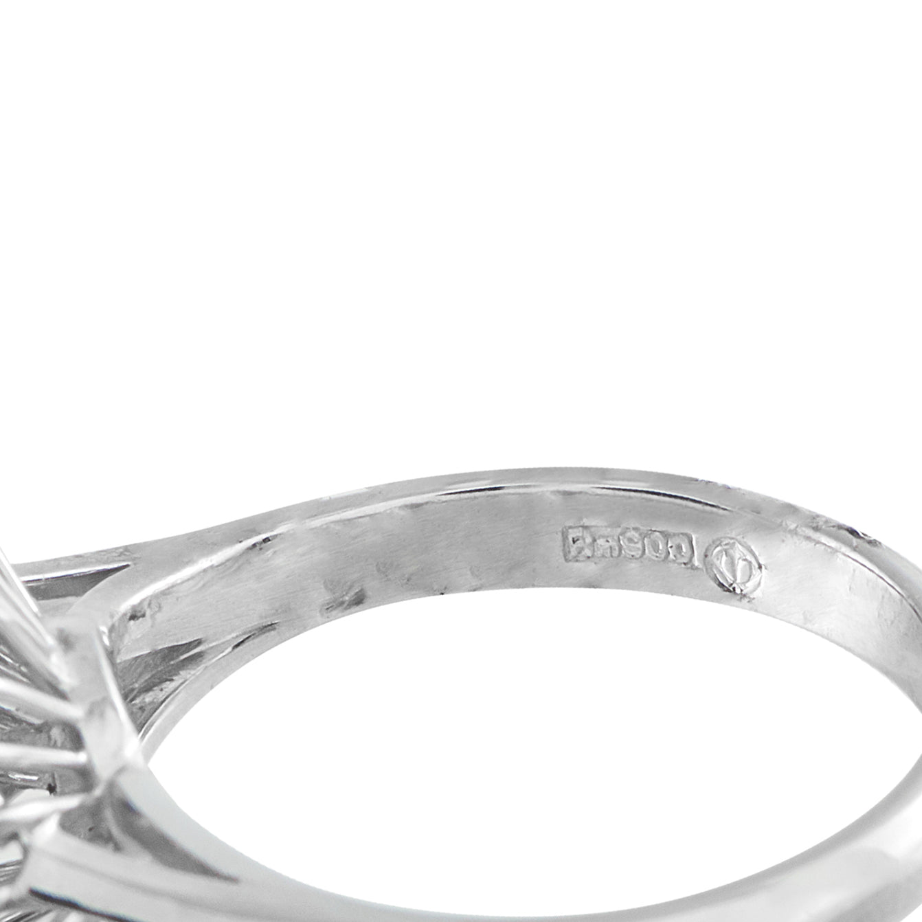 Platinum 0.82ct Diamond and Sapphire Ring