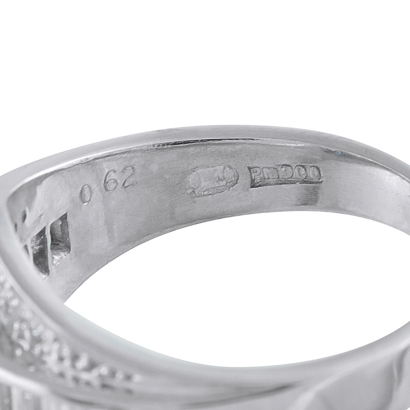 Exclusive Platinum 0.62ct Diamond and Sapphire Ring