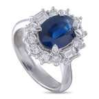 Exclusive Platinum 1.08ct Diamond and Sapphire Ring MF69-101625 – This luxury ring will simply never go out of style