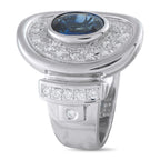 Exclusive Platinum 0.61ct Diamond and Sapphire Ring