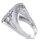 Exclusive Platinum 0.45ct Diamond and Sapphire Ring