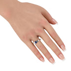 Exclusive Platinum 0.40ct Diamond and Sapphire Ring