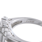 Platinum 0.87ct Diamond and Sapphire Ring