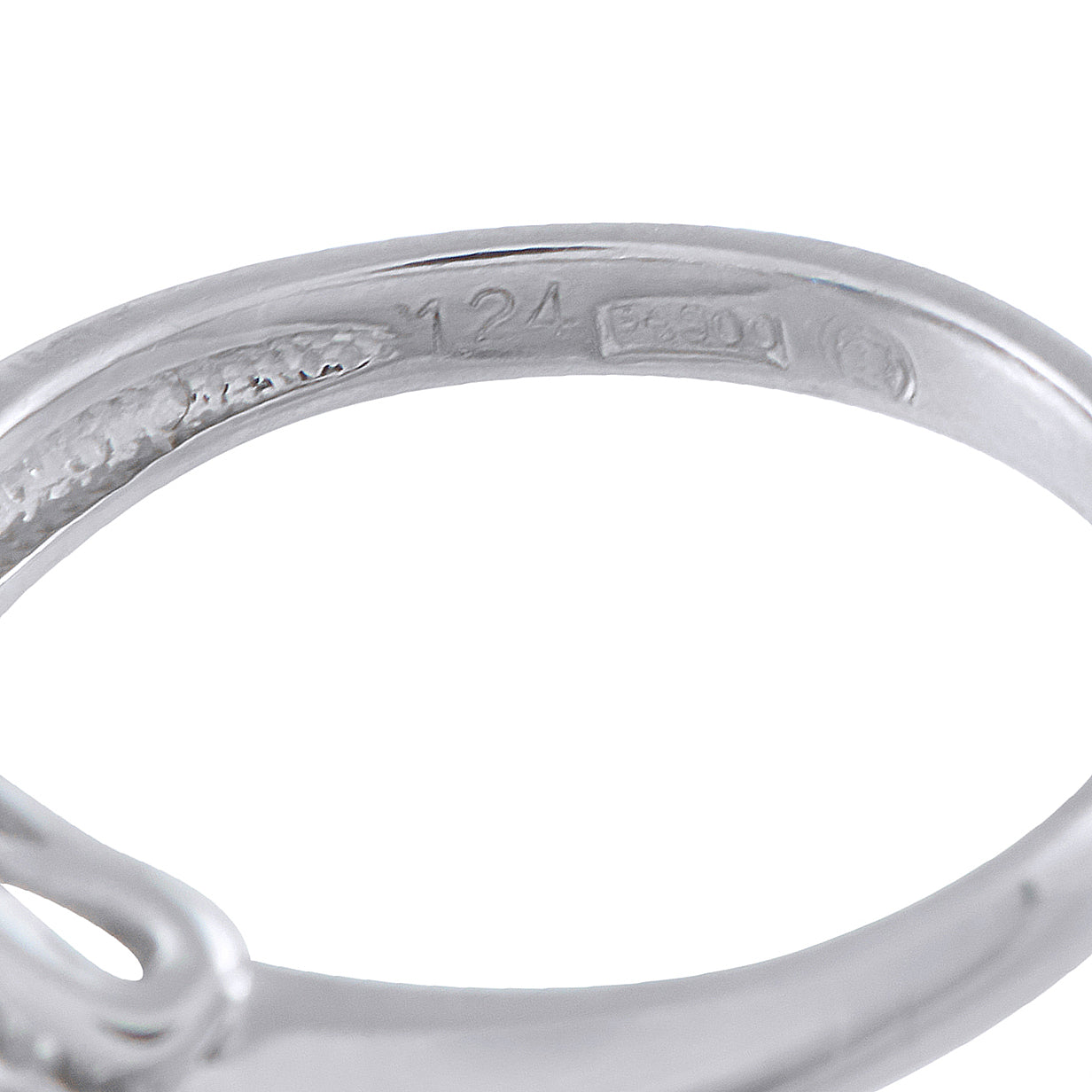 Platinum 0.43ct Diamond and Sapphire Ring