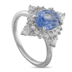 Exclusive Platinum 0.70ct Diamond and Sapphire Ring – Add a stylish pop of color to any ensemble with this exquisite luxury r