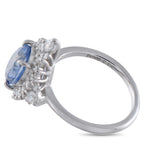 Exclusive Platinum 0.70ct Diamond and Sapphire Ring