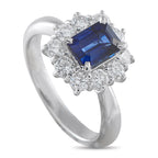 Exclusive Platinum 0.77ct Diamond and Sapphire Ring – This ring is an instant classic