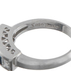 Platinum 0.61ct Diamond and Sapphire Five-Stone Ring