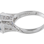Platinum 0.38ct Diamond and Sapphire Ring
