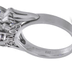 Platinum 0.56ct Diamond and Sapphire Ring