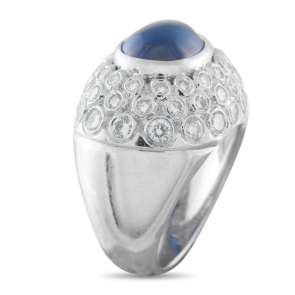 Platinum 1.85ct Diamond and Sapphire Ring