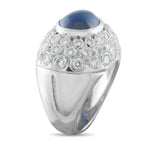 Platinum 1.85ct Diamond and Sapphire Ring
