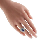 Platinum 1.80ct Diamond and Sapphire Ring