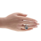 Art Deco Platinum 1.30ct Diamond and Sapphire Ring