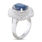 Platinum 1.45ct Diamond and Sapphire Ring