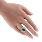 Platinum 1.45ct Diamond and Sapphire Ring