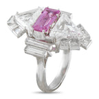 Platinum 4.20ct Diamond and Sapphire Ring