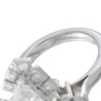 Platinum 4.20ct Diamond and Sapphire Ring