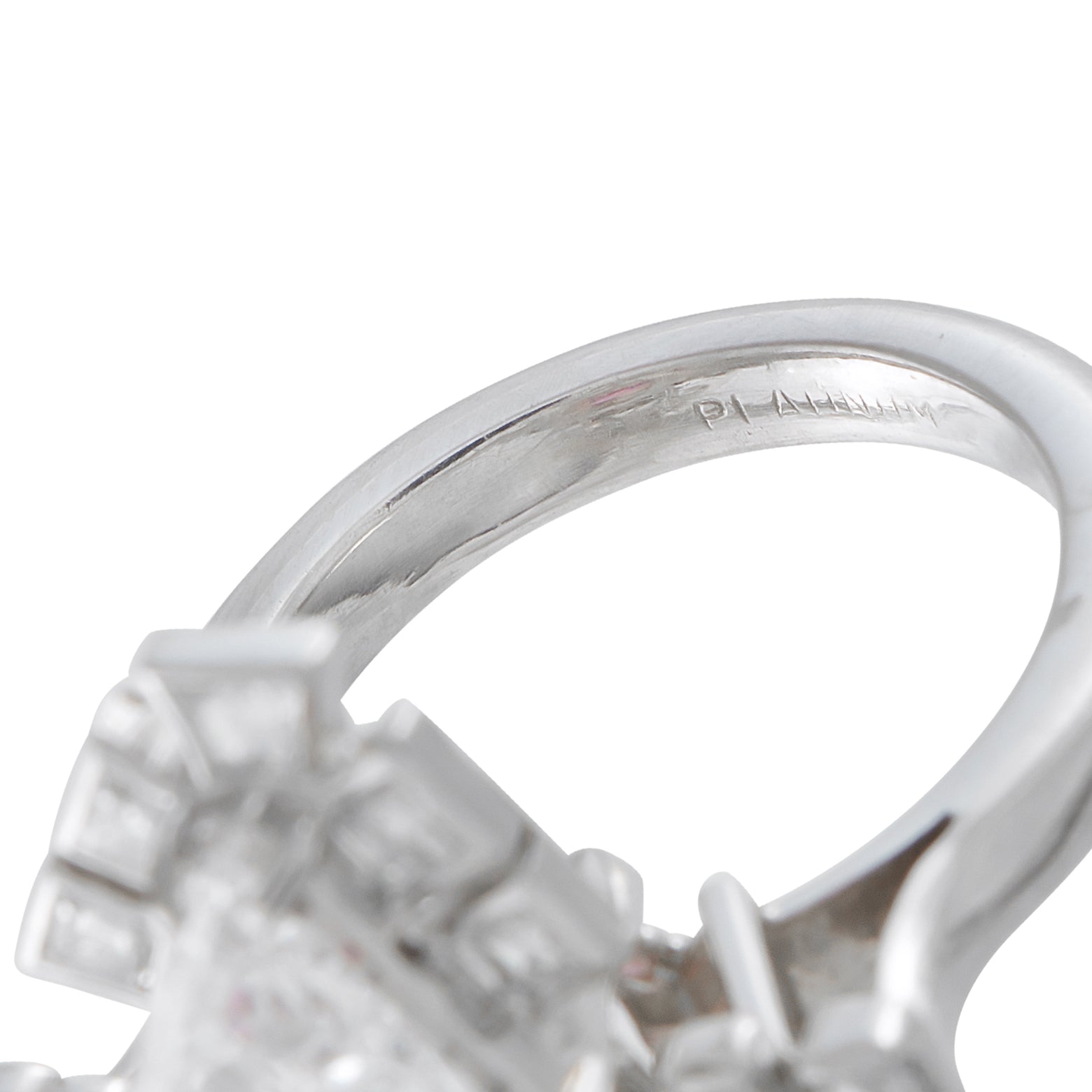 Platinum 4.20ct Diamond and Sapphire Ring