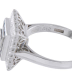 Platinum 0.40ct Diamond and Sapphire Ring