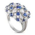 Platinum 1.40ct Diamond and Sapphire Ring