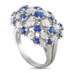 Platinum 1.40ct Diamond and Sapphire Ring