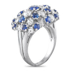 Platinum 1.40ct Diamond and Sapphire Ring