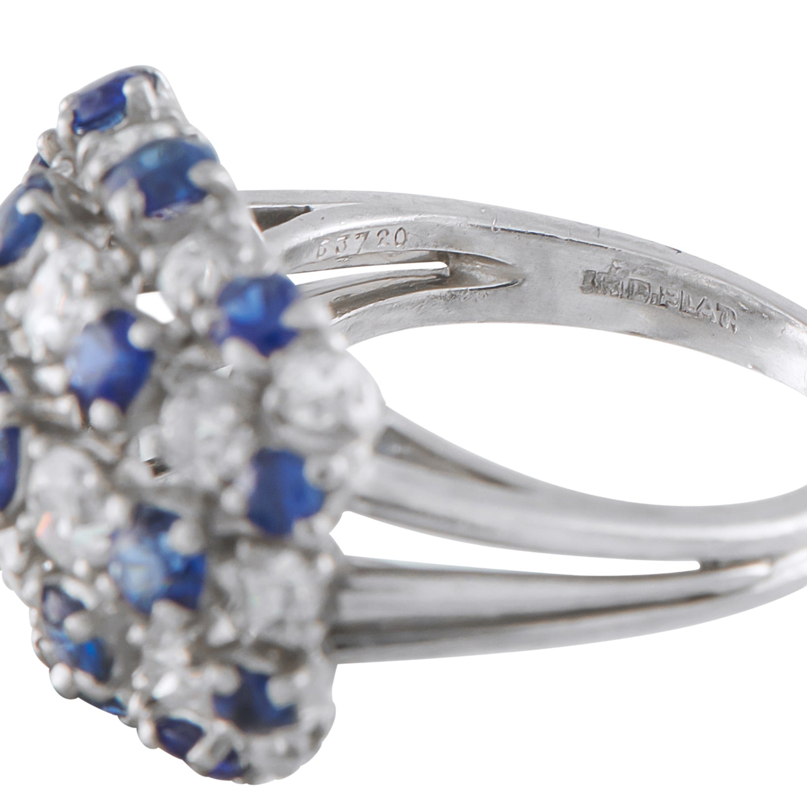 Platinum 1.40ct Diamond and Sapphire Ring
