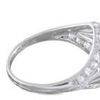 Platinum 2.0ct Diamond and Sapphire Art Deco Ring