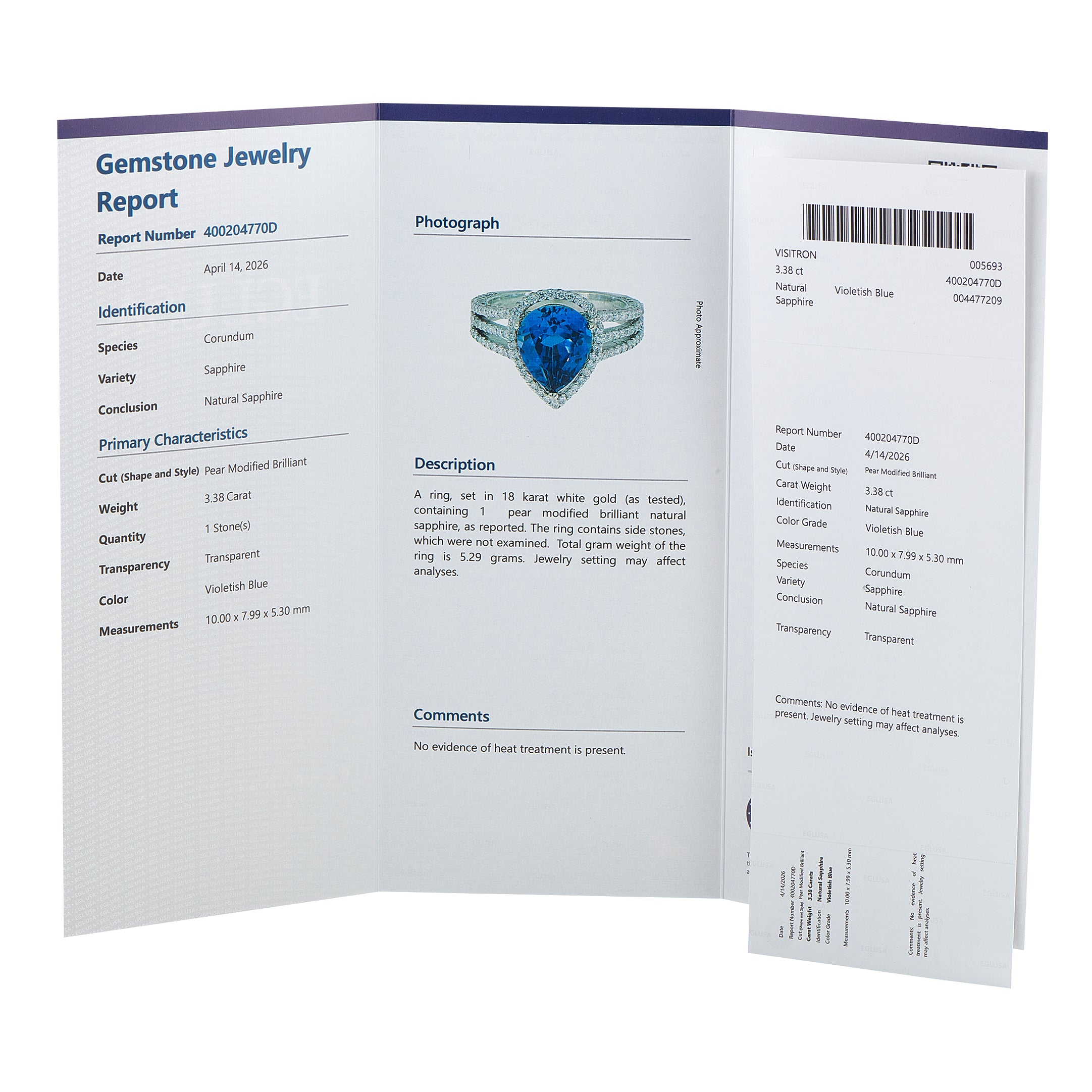 Platinum 1.0ct Diamond and Sapphire Ring