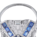 Platinum 1.50ct Diamond and Sapphire Ring