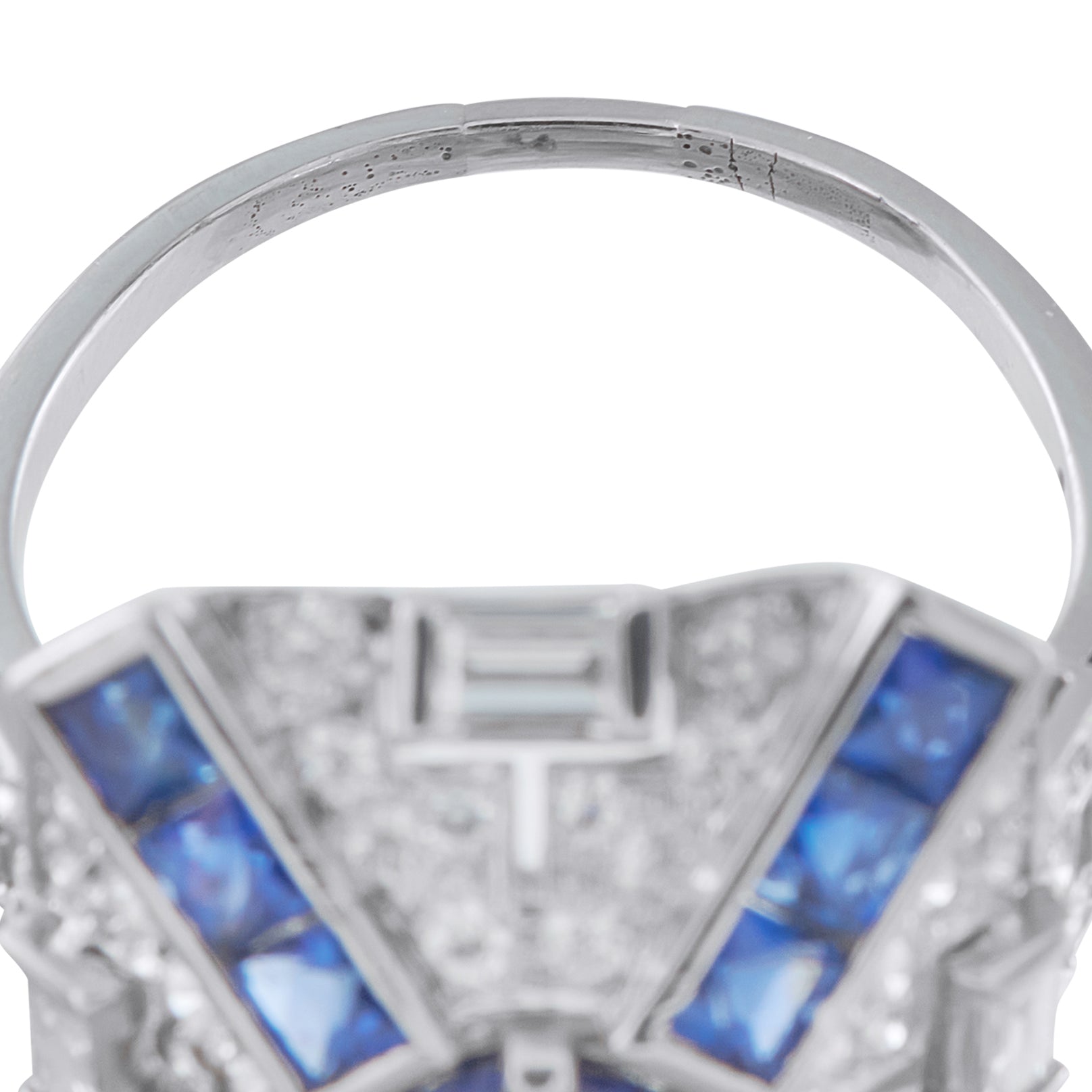 Platinum 1.50ct Diamond and Sapphire Ring