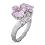Platinum 0.90ct Diamond and Sapphire Ring