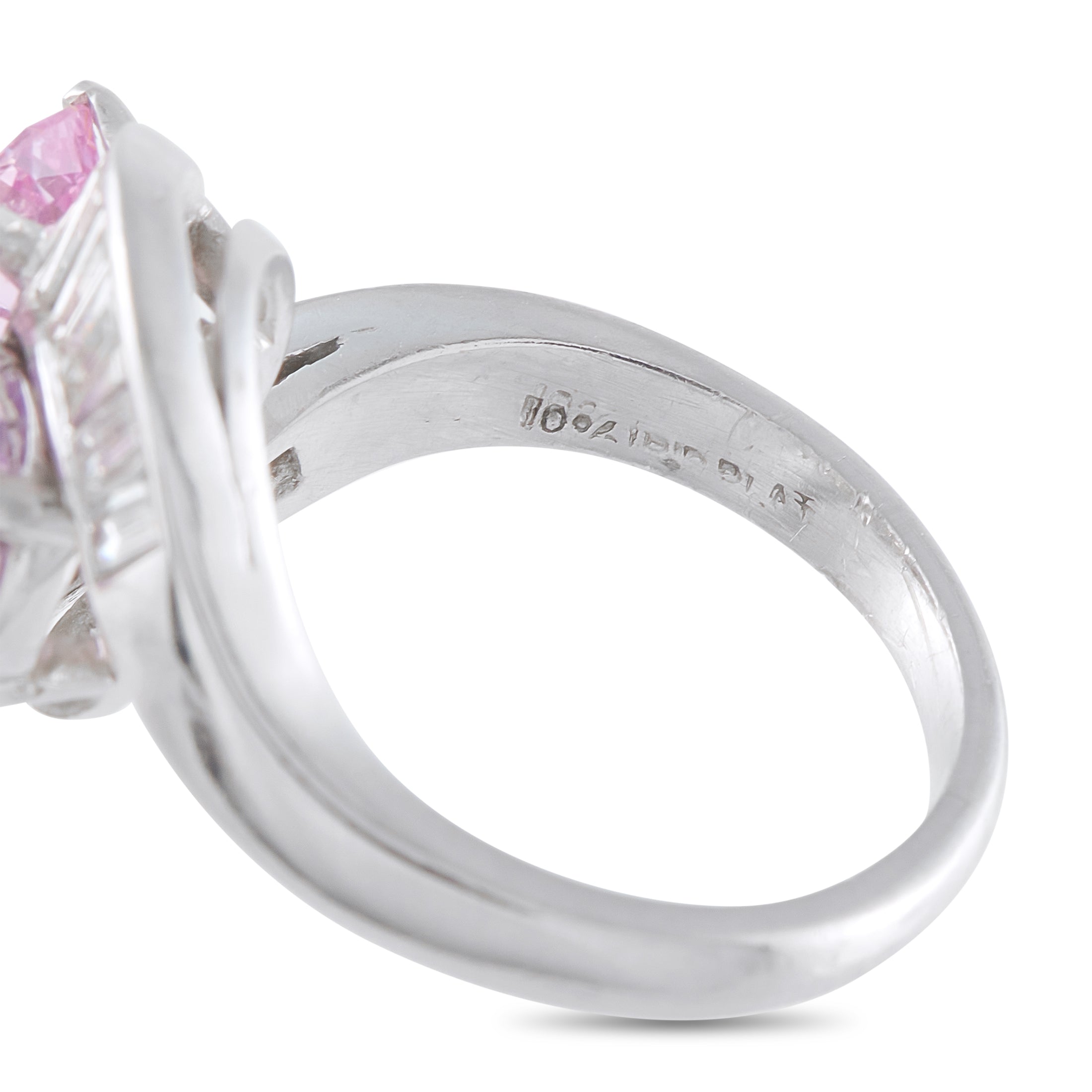 Platinum 0.90ct Diamond and Sapphire Ring