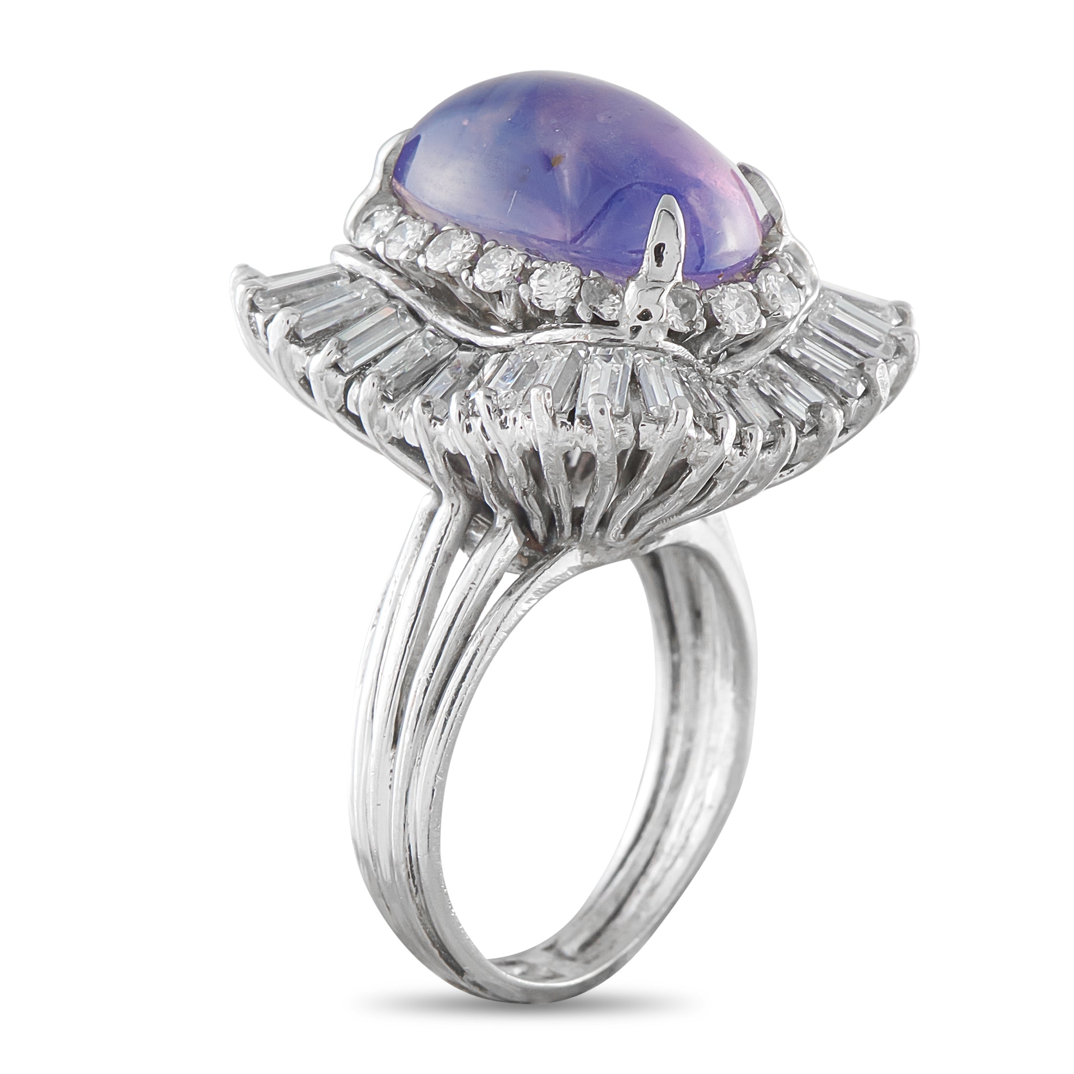 Platinum 1.80ct Diamond and Sapphire Ring
