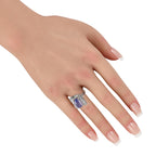 Platinum 1.80ct Diamond and Sapphire Ring