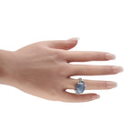 Platinum 0.38ct Diamond and Sapphire Ring