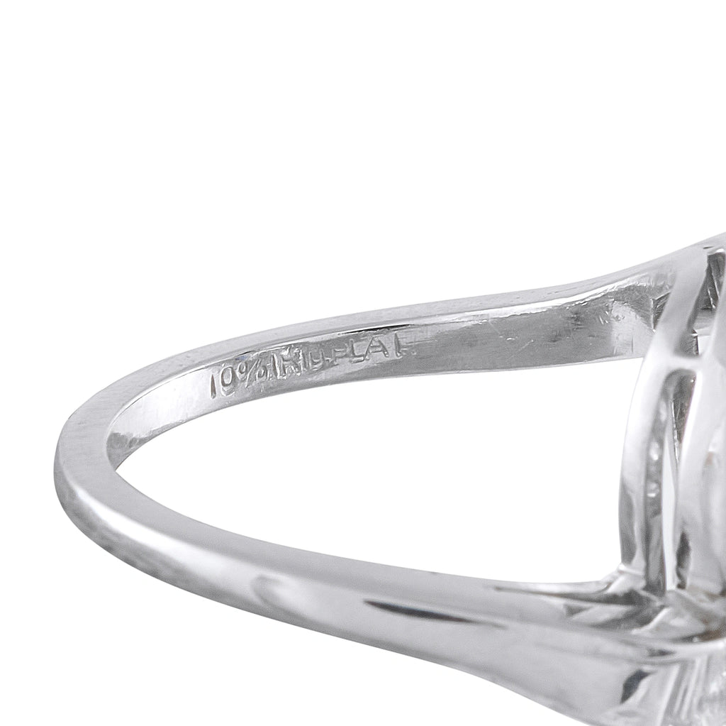 Platinum 1.0ct Diamond and Sapphire Ring